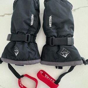 Hestra Black and Gray mittens